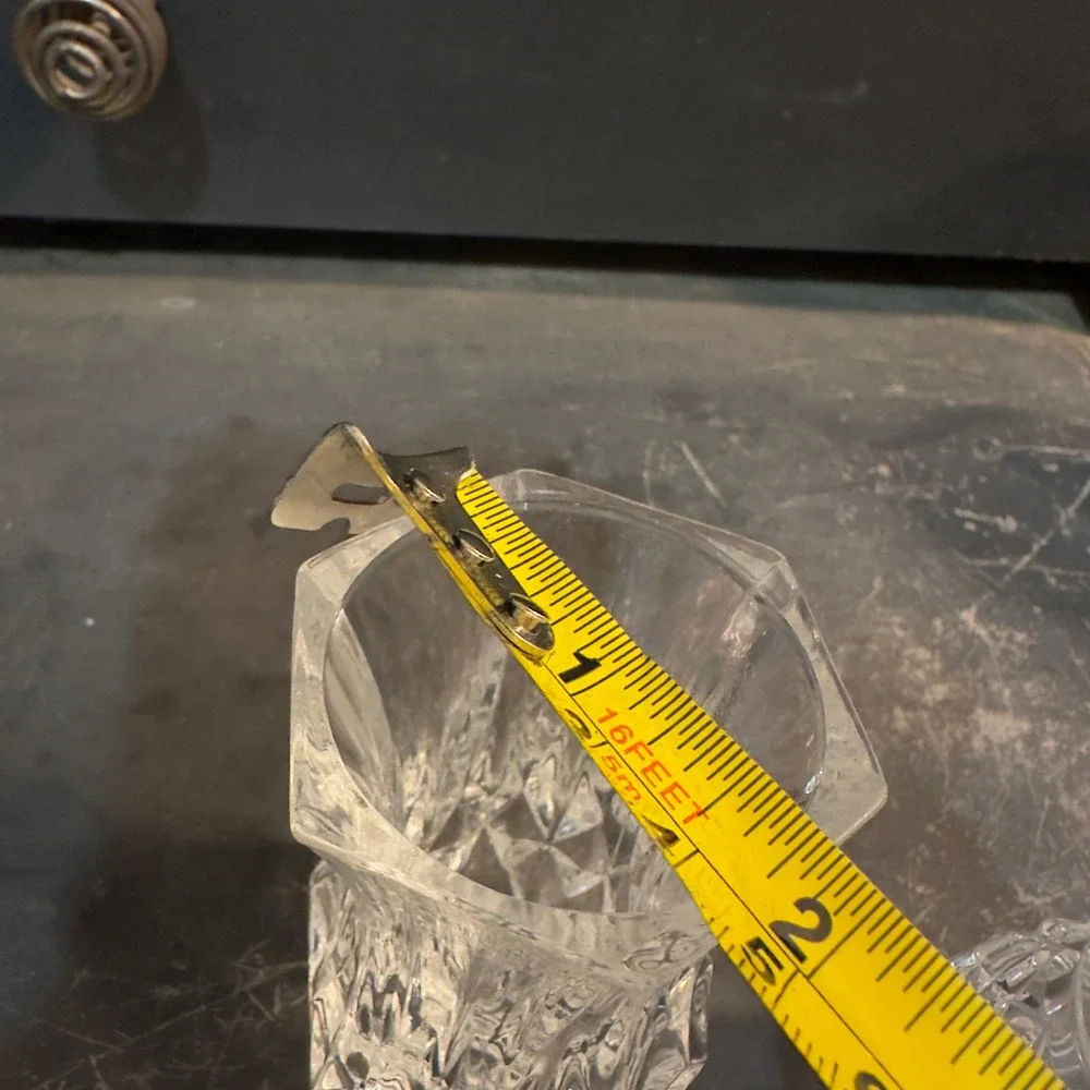 Set of 2 Clear Crystal Glass‎ Bud Vases Small Decorative Accent 4